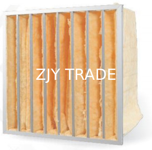 F8 Fiberglass Pocket Type Air Filters , Galvanized Air Conditioning Bag Filter